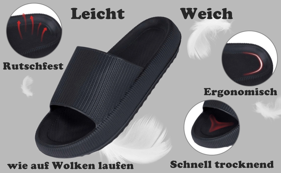 Ортопедичні капці Orthoslipper Original Wolkenschuhe з товстою м'якою підошвою, розмір 40/41 EU, модель Yz Leo