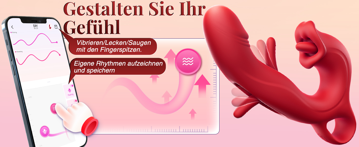 Вібратор для жінок G-spot з 7 режимами. Набір вібраторів для дорослих з новим дизайном, стимулятор клітора. Червоний колір.