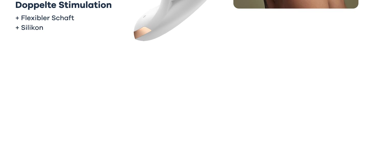 Вібратор Satisfyer Double Flex Connect з Bluetooth-додаток | Інтимні іграшки для жінок | Водонепроникний (IPX7) | Силікон преміум-якість | Заряджається | Один розмір (білий)