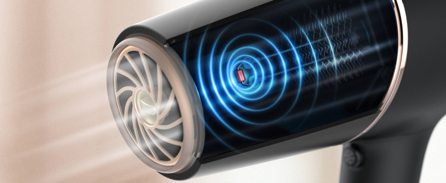 Фен для волосся Philips 5000 Series BHD510/00, 2300 Вт, ThermoShield, іонізація, дифузор та насадки для стайлінгу, Metallic-Blau