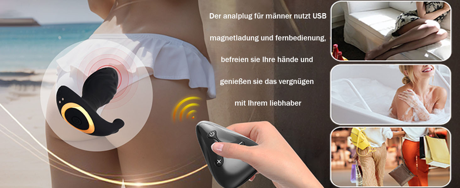 Анальні вібратори для чоловіків та жінок: 10 режимів, телескопічний дизайн, силікон. Стимулятор простати, анальний дildo.