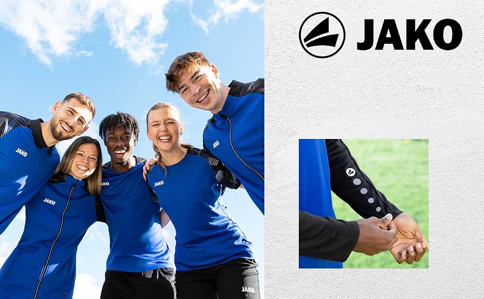 Спортивна куртка JAKO Sonic унісекс для тренувань та дозвілля, чорно-антрацитова, з переробленого поліестеру