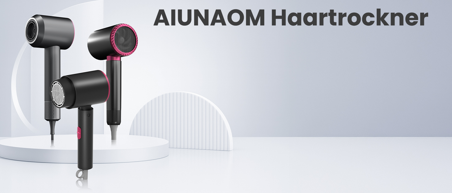 Складаний фен для волосся AIUNAOM 2000W, професійний дорожній фен з режимами гарячого та холодного повітря для дому та салону