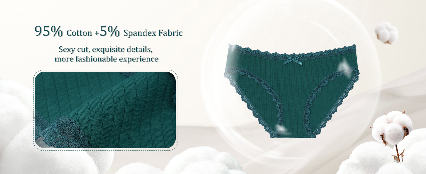 Сліпекс жіночі труси Levao 6 шт. бавовна мереживо дихаючі, комплект трусиків для жінок, S-XXL, 6 кольорів