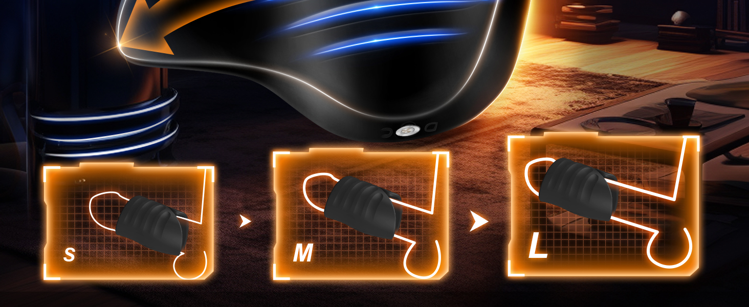 Інтимний масажер для пар з 9 вібраціями та функцією постукування, керування через додаток, подвійні кільця, презервативна накладка, чорний