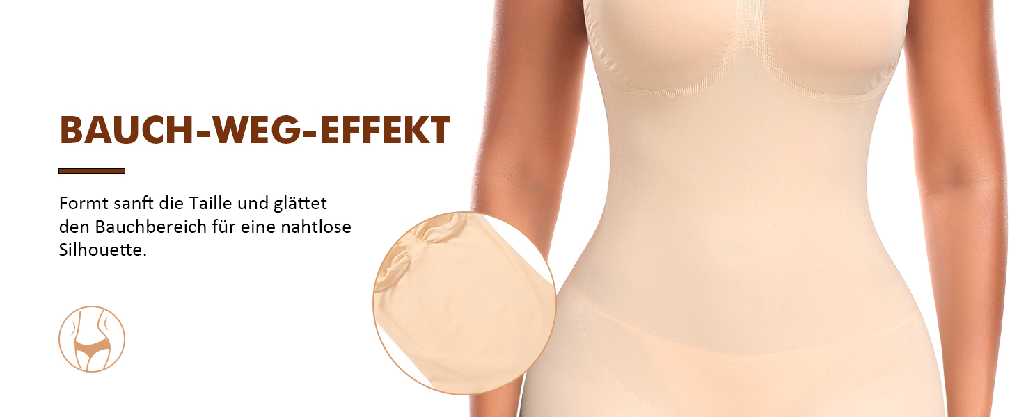 Коригуючий боді для жінок Werena Shapewear — безшовний утягуючий одяг для живота та стегон, формуючий боді-шорти з регульованими бретелями, чорний, розмір L