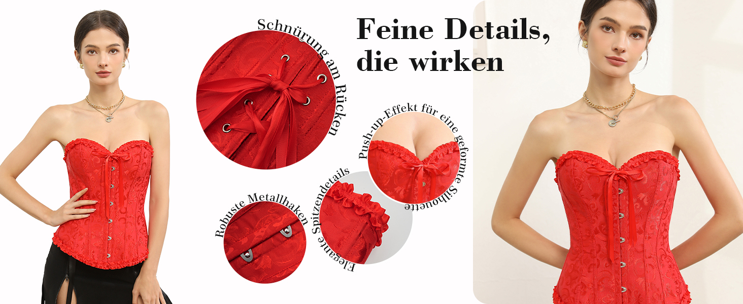 Корсет для жінок - бюстєль-корсет, чорний, розмір S