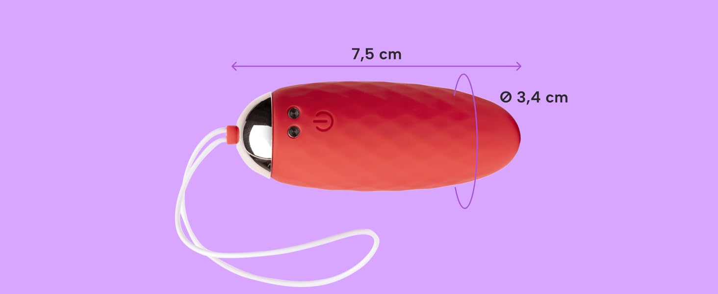 Vibro Ei для дорослих з пультом керування - вібратор для чоловіків, жінок та пар, стимулятор G-точки, червоний