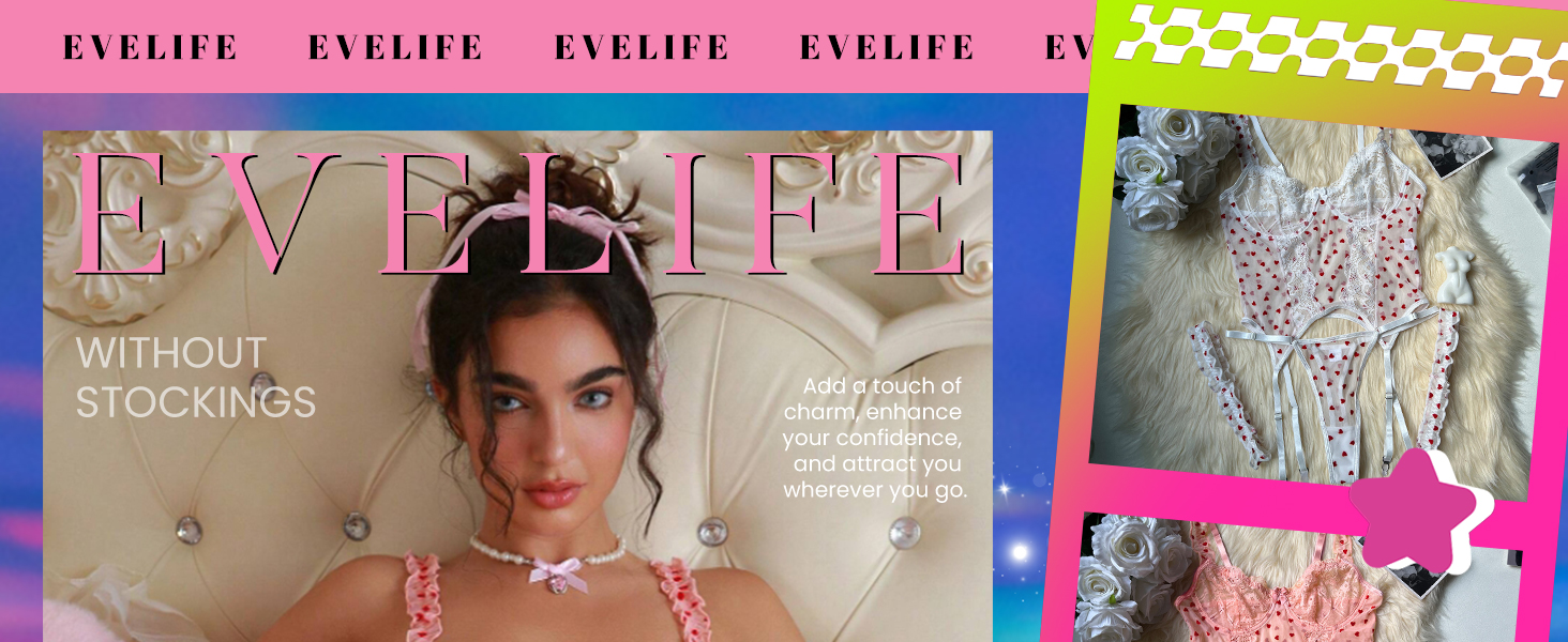 Сексуальний комплект білизни EVELIFE: боді з підв'язками для панчох, мереживна білизна для особливих подій, чорний, L
