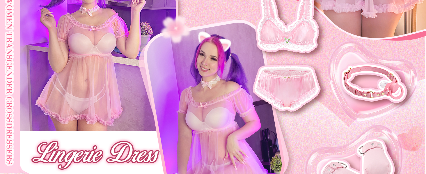 Прозора мереживна сукня-бабочка LittleForBig для дорослих та дітей, рожева, 4XL