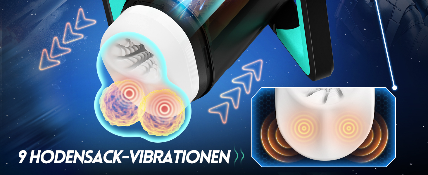 Інтимна іграшка для чоловіків Eanatoys Masturbieren з 9 вібраціями, телескопічною функцією та LCD-дисплеєм (зелена)