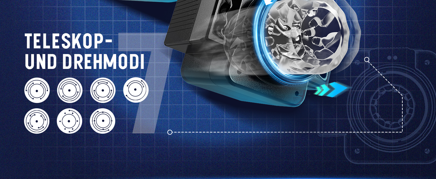 Електричний мастурбатор для чоловіків з 7 телескопічними та обертовими функціями, 7 режимів вібрації, компактний мастурбатор для соло-ігри