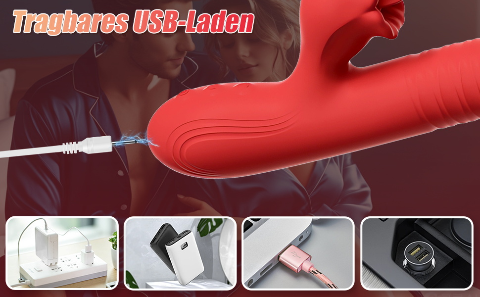 Секс-іграшка SXOVO для жінок 5 в 1, вібруючий масажер з 10 режимами стимуляції, нагріванням та стимуляцією G-точки (червоний)