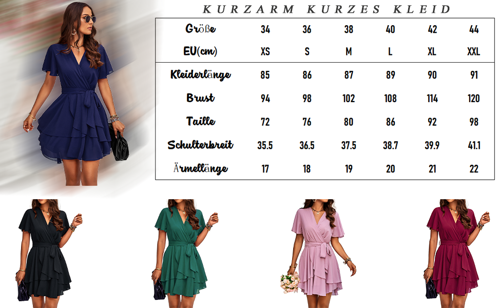 Сукня-туніка з шифону, коротка, з V-подібним вирізом, на короткий рукав, літня, однотонна, елегантна, з рюшами, міні, повсякденна, трапецієподібна, з високою талією, для вечірок, сукня-кокетка з поясом, колір вишневий, розмір S