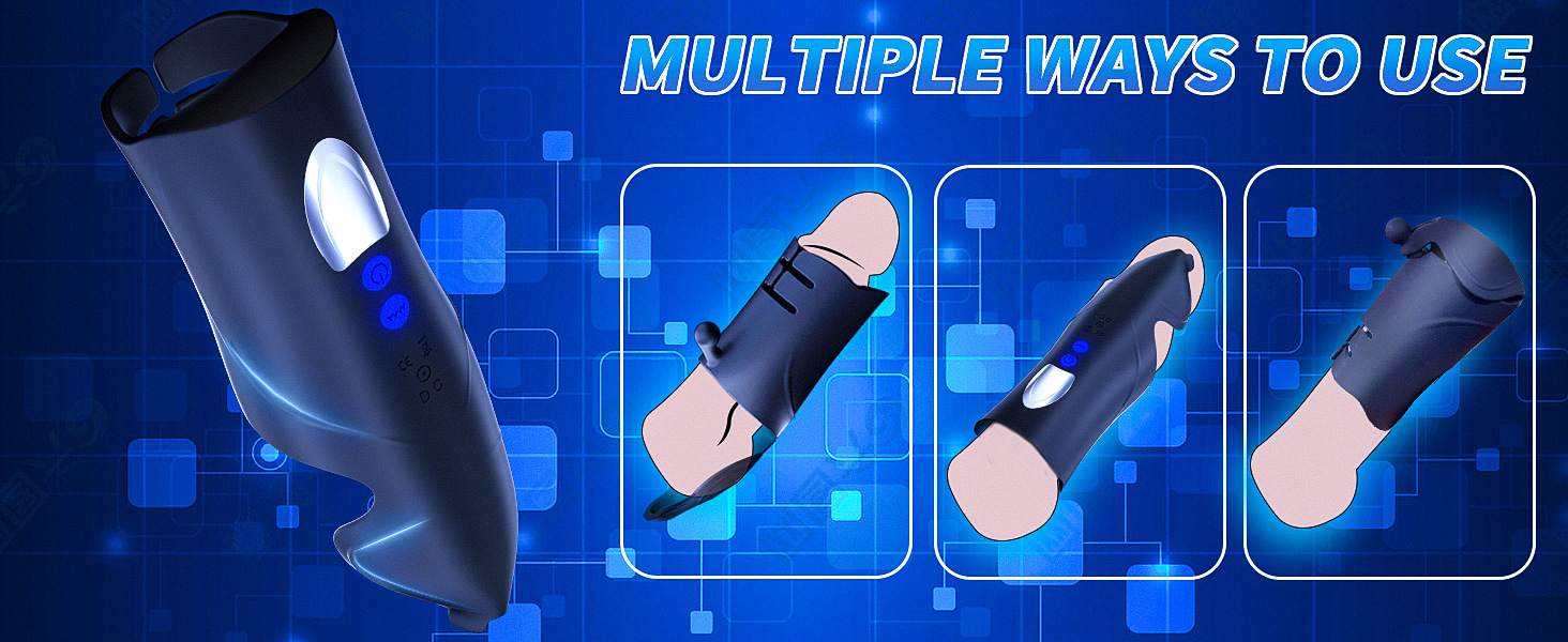 Вібратор для пеніса Jpscor - кільце для пеніса з 10 режимами вібрації, рукав для збільшення та подовження ерекції