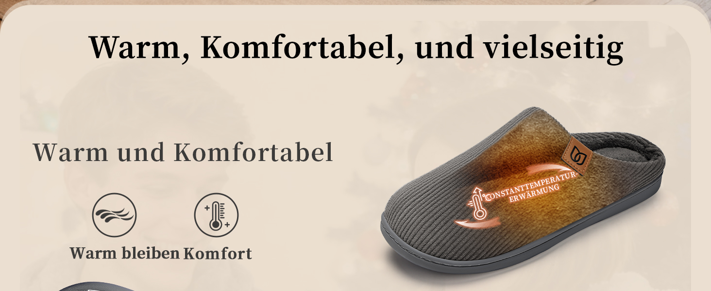 Чоловічі капці WateLves з вельвету та піною Memory Foam, теплі домашні та вуличні тапочки в смужку, сірі, розмір 44/45 EU