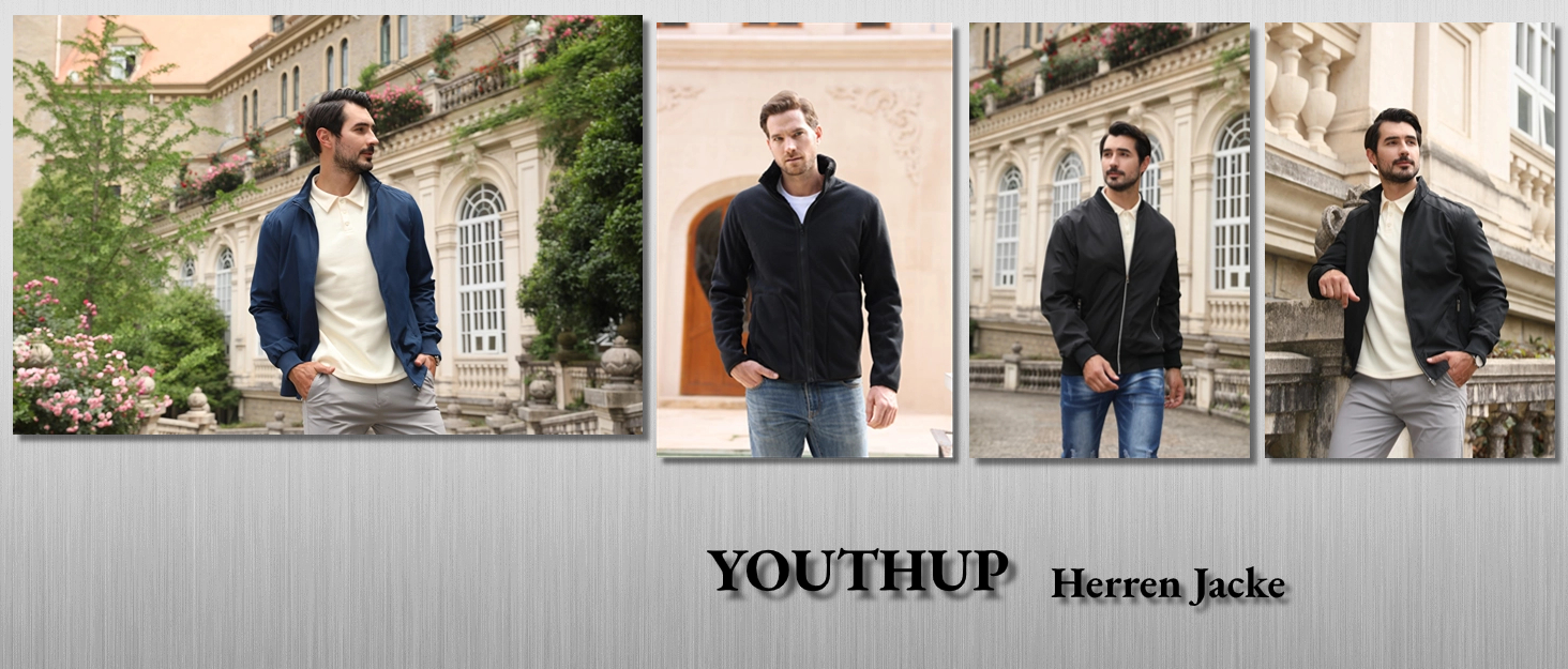 Чоловіча легка вітровка YOUTHUP — демісезонна спортивна куртка для прогулянок та активного відпочинку, синя, розмір 4XL