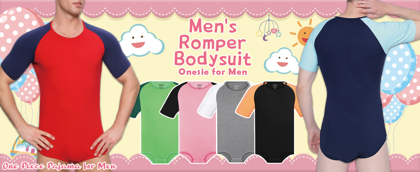 Чоловічий безрукавний боді-піжама Landofgenie з бавовни, чорний, розмір M