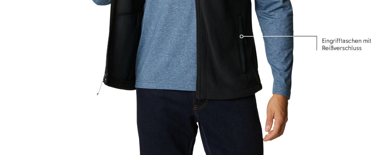 Чоловічий флісовий жилет Columbia Fast Trek Fleece Vest, сірий (City Grey), сезон Осінь-Зима 2024/2025