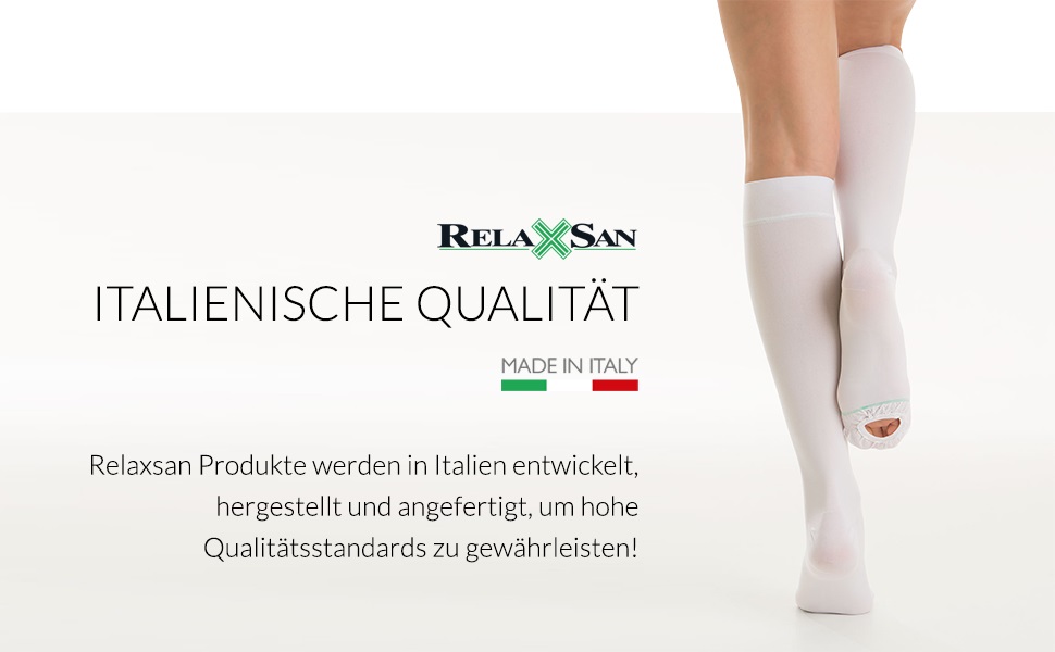 Компресійні панчохи проти тромбів Relaxsan M2370A (1 пара) для жінок та чоловіків, 18-23 mmHg, без шнурівки, унісекс, клас 1 (чорні, L)
