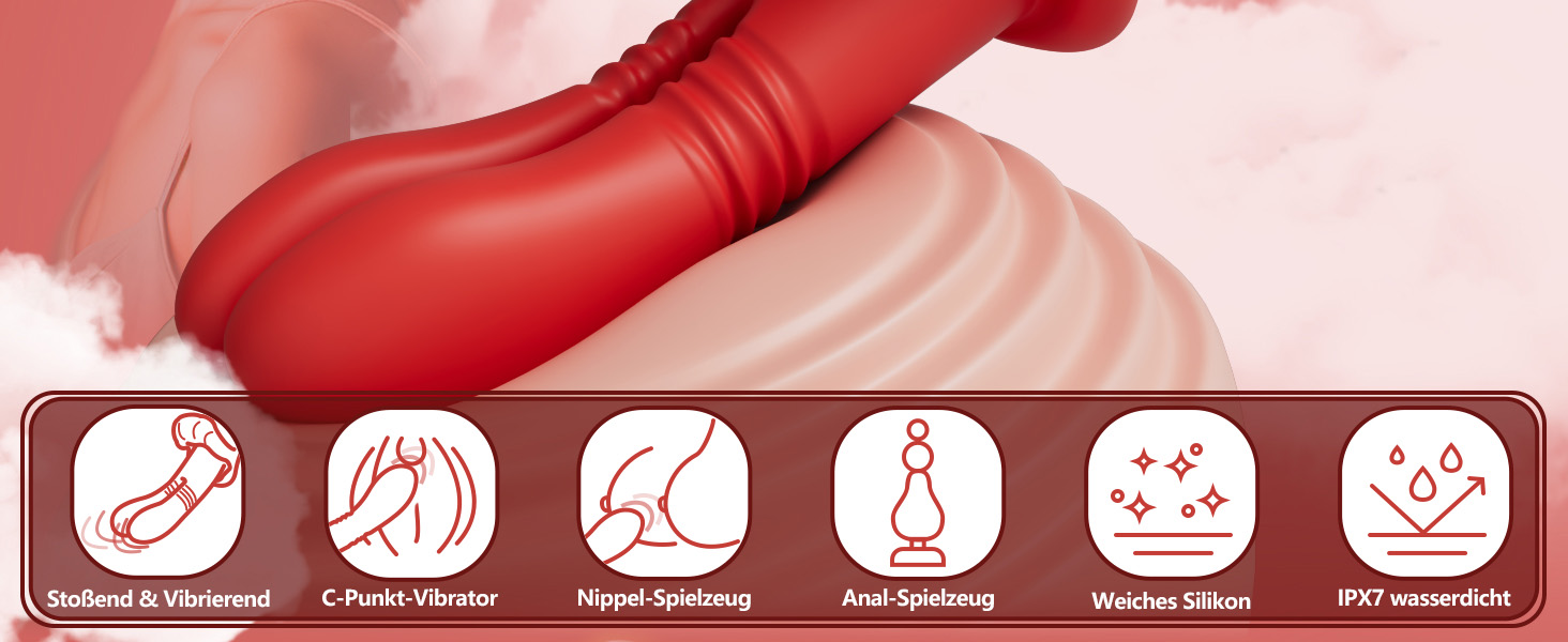 Вібратор для жінок з 10 функціями - стимулятор клітора, для пар, тихий, сексуальна іграшка
