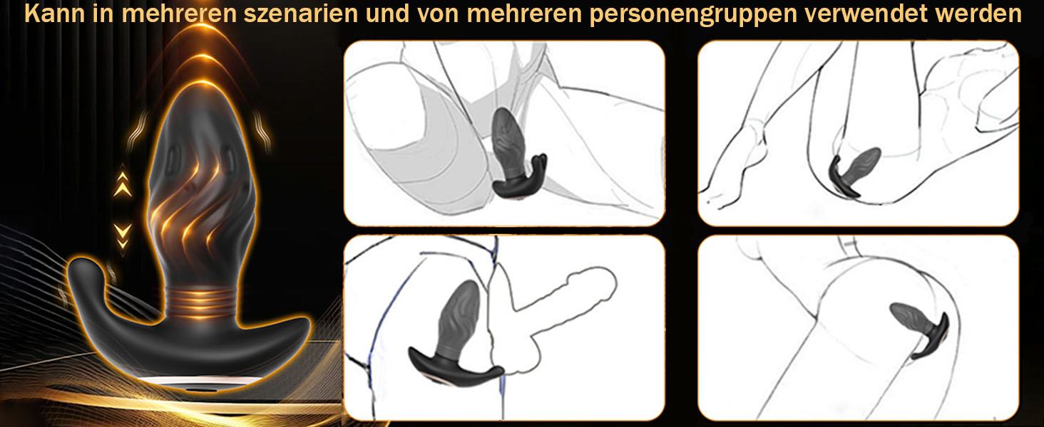 Анальні вібратори для чоловіків та жінок: 10 режимів, телескопічний дизайн, силікон. Стимулятор простати, анальний дildo.