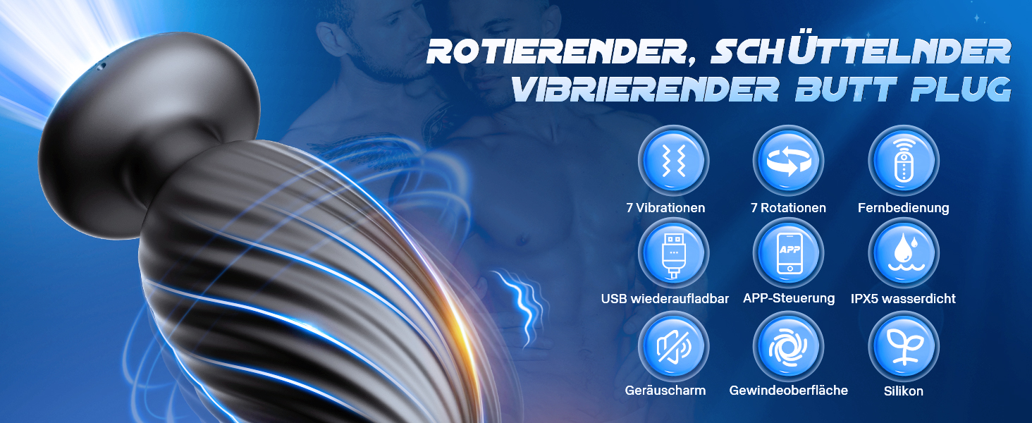 Набір секс-іграшок для жінок Anapug# з 7 режимами вібрації та обертання, силіконовий