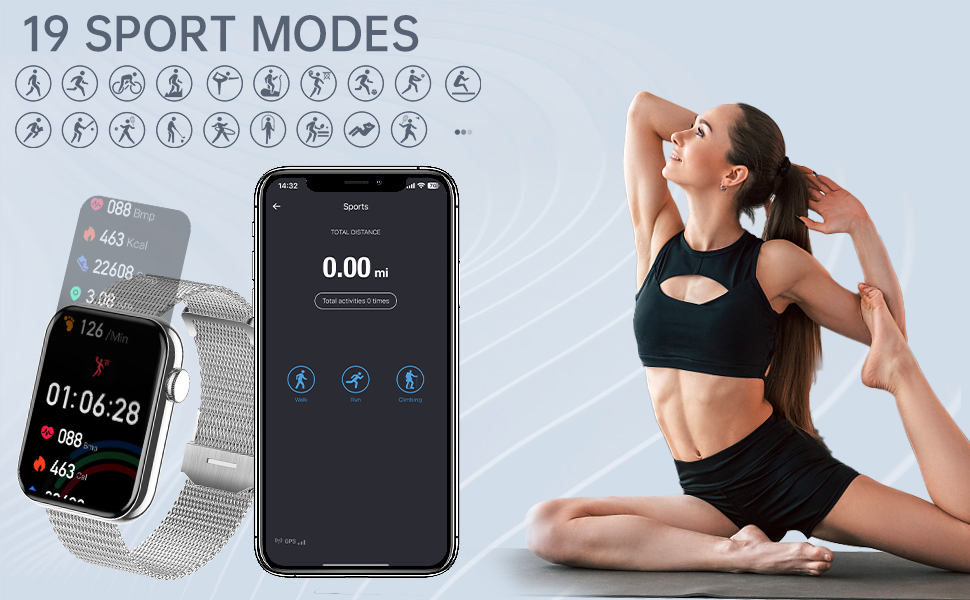 Смарт-годинник I52 Smartwatch сріблястого кольору, водонепроникний фітнес-трекер
