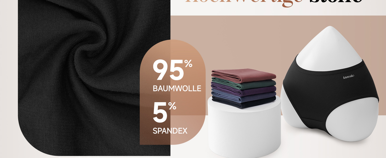 Танстк (TANSTC) жіночі труси-сліпи з бавовни, 6 шт. в упаковці, низька посадка, еластичні, дихаючі, чорний, XL