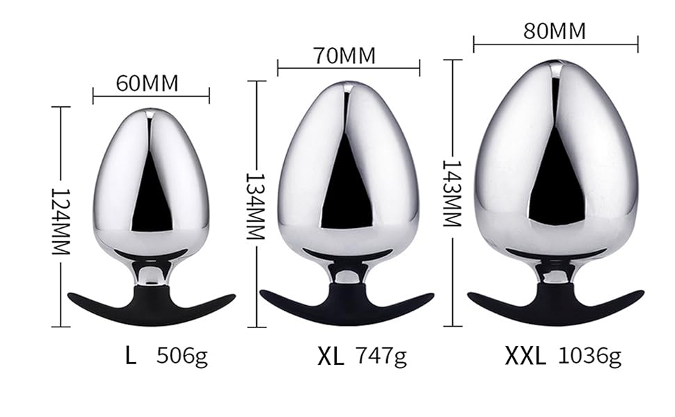 Анальний стимулятор Anapug XX для чоловіків та жінок, нержавіюча сталь, XL - масажер простати, SM секс-іграшка для початківців та досвідчених