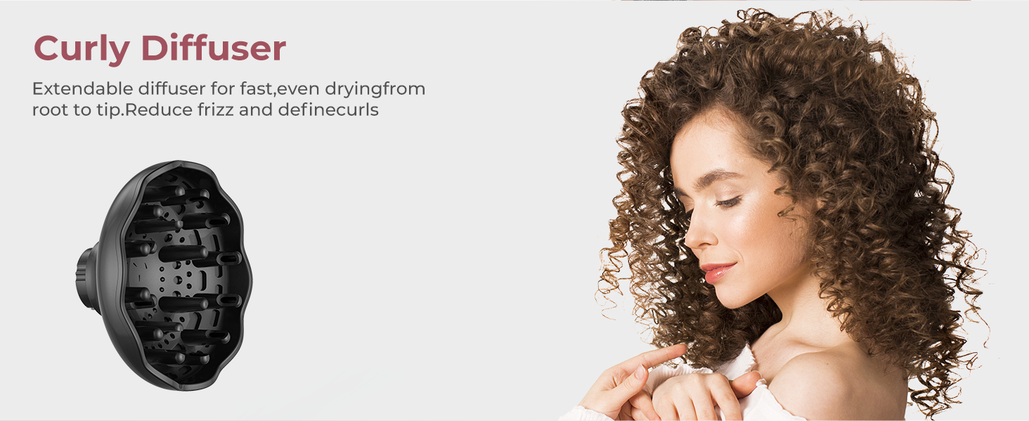 Мультистайлер для волосся 6 в 1 MogaWave Hairstyler Pro Airbrush: стайлер-фен з насадками для об'єму, завивки та випрямлення волосся, чорний