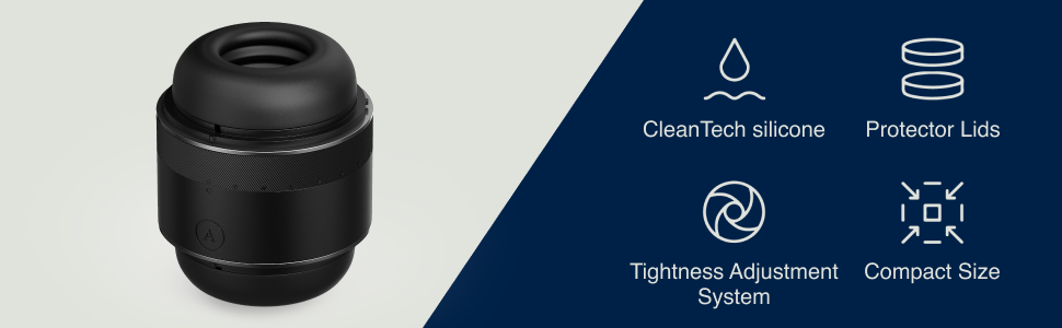 Arcwave Voy - Масажер для чоловіків, секс-іграшка з 8 рівнями інтенсивності та регулюванням щільності, чорний