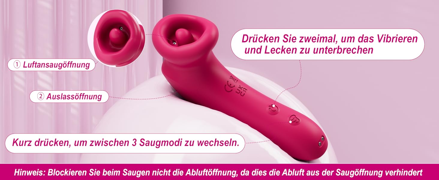 Вібратор для жінок: стимулятор клітора з 3 режимами соски, 10 режимами язика та вібрацією. Інтимні іграшки преміум-якості