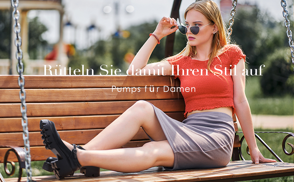 Жіночі туфлі Mary Janes DREAM PAIRS на масивній платформі, чорні, екошкіра (PU), розмір 39
