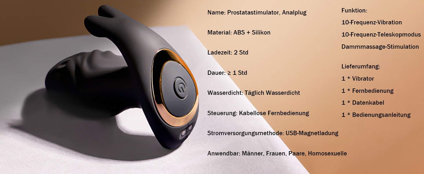 Анальні вібратори для чоловіків та жінок: 10 режимів, телескопічний дизайн, силікон. Стимулятор простати, анальний дildo.