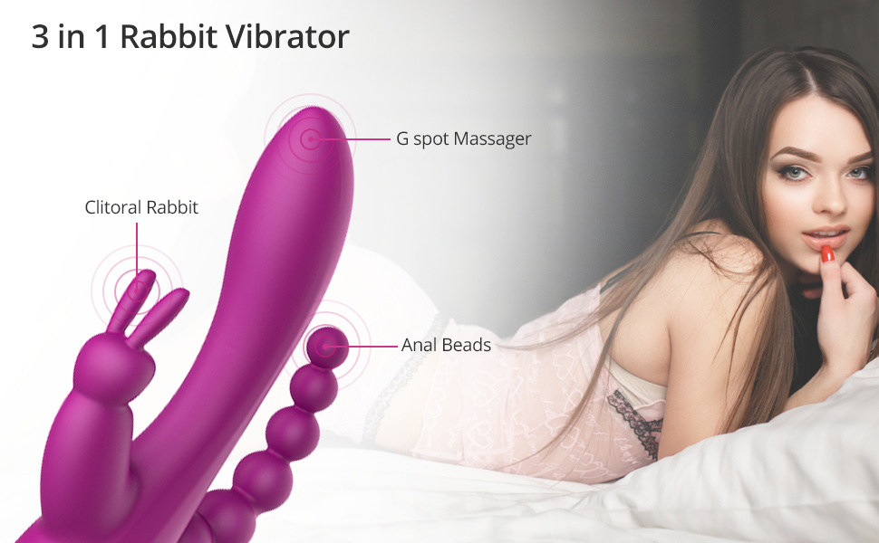 Вібратор для жінок та пар Sxovo 3 в 1: G-точка, клітора та анус. 7 режимів, силікон, водонепроникний