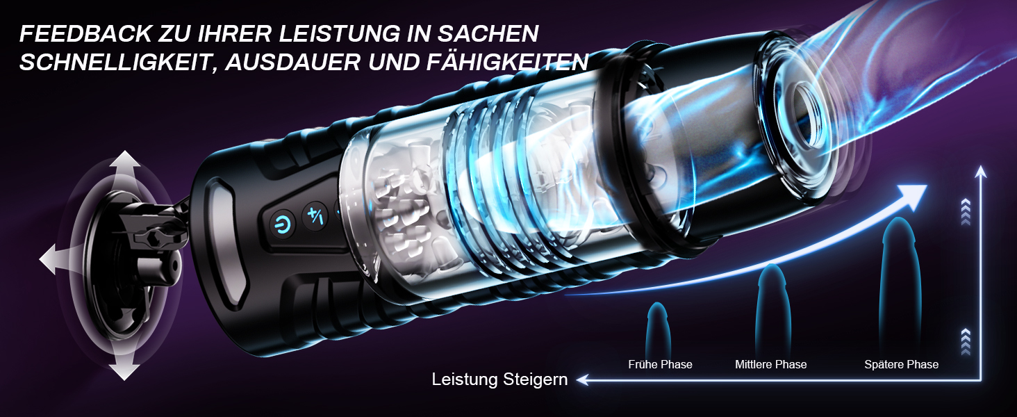 Мастурбатор Honeyexp Sexmaschine з 7 режимами, телескопічною функцією та керуванням через додаток для чоловіків