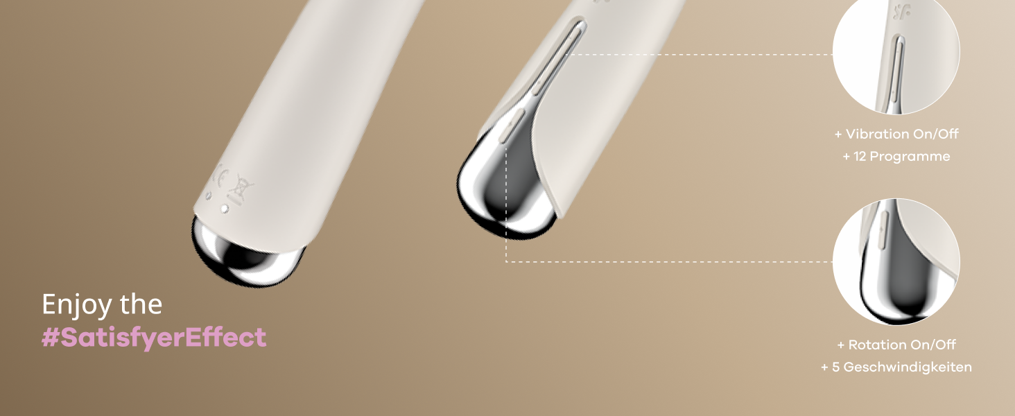 Вібратор для жіночих статевих органів Satisfyer Spinning G-Spot 1, білий | 16,5 см | 12 вібрацій та 5 програм обертання | Водонепроникний (IPX7)