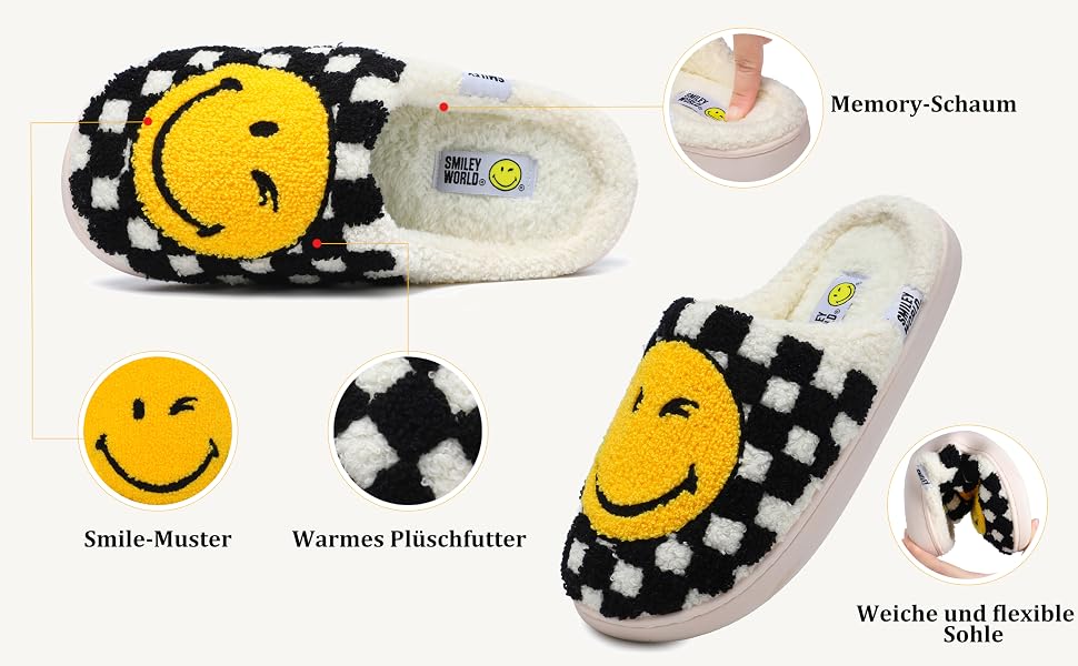 Зимові домашні капці SMILEYWORLD® з ефектом пам'яті Memory Foam, м'які плюшеві пантофлі для жінок та чоловіків, біло-рожеві, розмір 38/39 EU
