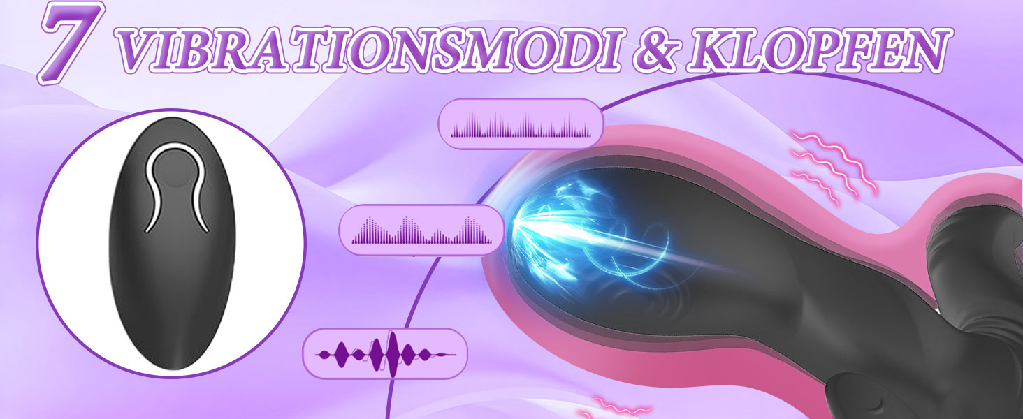 Вібратор для чоловіків PINTLE з 7 режимами вібрації, анальний плагін, вібратор для анусу з функцією імпульсу, секс-іграшки для чоловіків, парні секс-іграшки, бутплъг