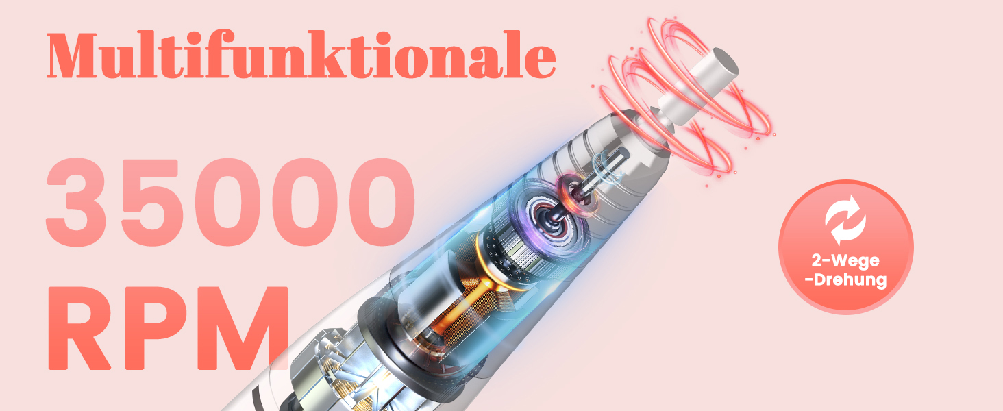 Електричний апарат для манікюру та педикюру NAILGIRLS 11 в 1, 35000 об/хв, з LCD-дисплеєм та педаллю, професійний набір для нарощених нігтів та гель-лаку (Білий)