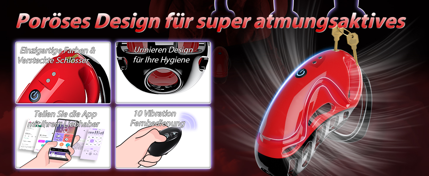 Кагець для кастрації чоловіків - пристрій для сексуальних ігор, SM-фетиш, фіксація пеніса, кагець, ремені для фіксації пеніса, 5 розмірів, кільця для пеніса, 2 ключі та 1 замок