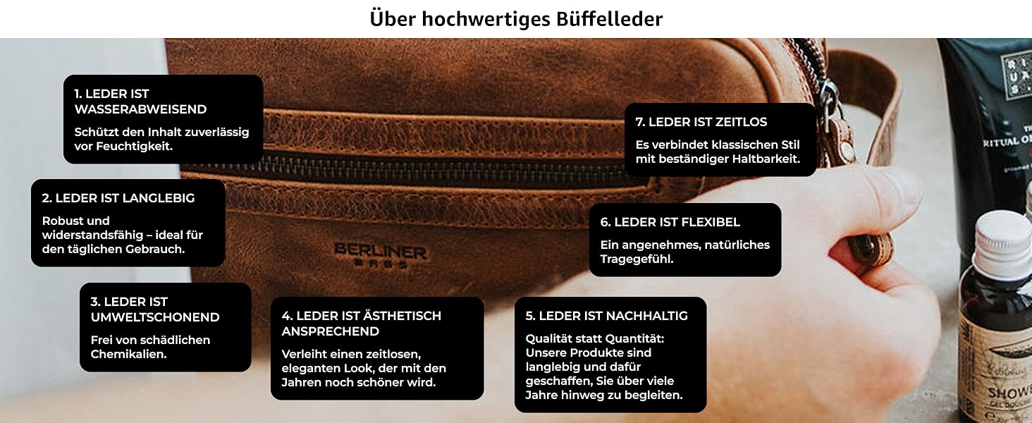 Шкіряна косметичка для подорожей Berliner Bags Vintage Kulturbeutel Max, велика сумка для гігієни з 2 відділеннями, унісекс, колір коричневий камель