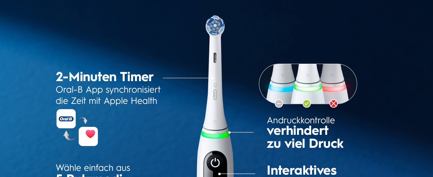 Електрична зубна щітка Oral-B iO Series 6 Grey Opal, 5 режимів чищення, набір з 3 насадок для делікатного очищення та дорожнім футляром