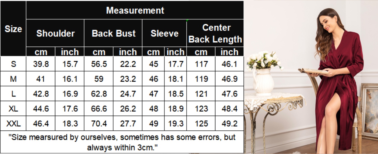 Халат жіночий атласний Ecouaer, легкий, довгий, з кишенями, S-XXL, колір шампань