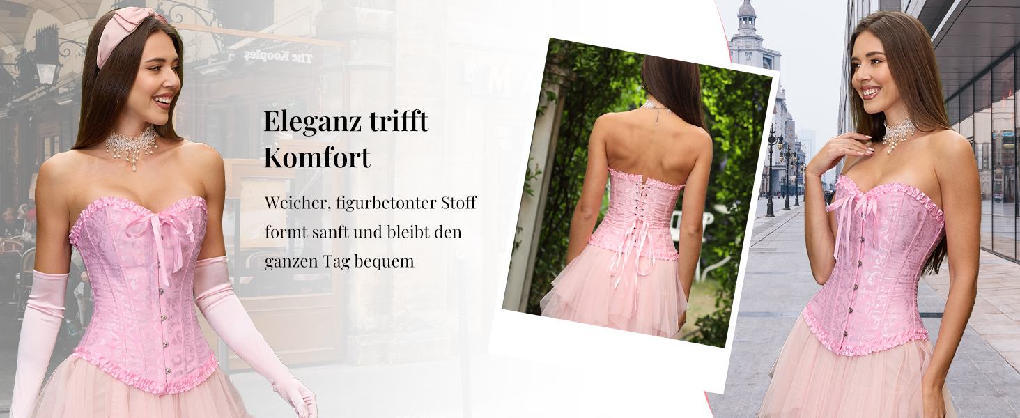 Корсетний топ SZIVYSHI для повного бюсту: готичний корсет, бюстгальтер, рожевий