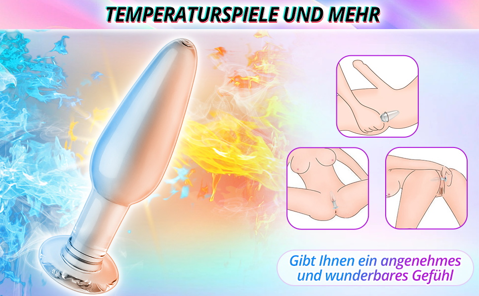 Анальні іграшки для дорослих: набір з 3 шт. (кришталь, конічної форми) для стимуляції G-точки, для жінок, чоловіків, пар