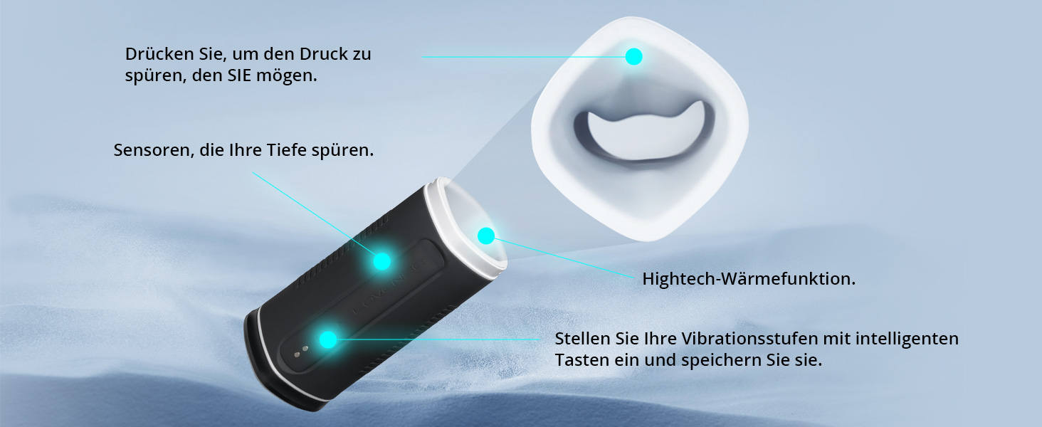 LOVENSE Calor Bluetooth - чоловічий мастурбатор з глибоким керуванням, автоматична вібрація, підігрів, секс-іграшка для чоловіків