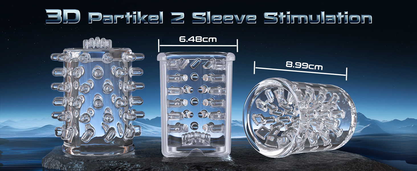 Електричний мастурбатор для чоловіків з 9 режимами, телескопічною та ротаційною функцією масажу - 3D модель