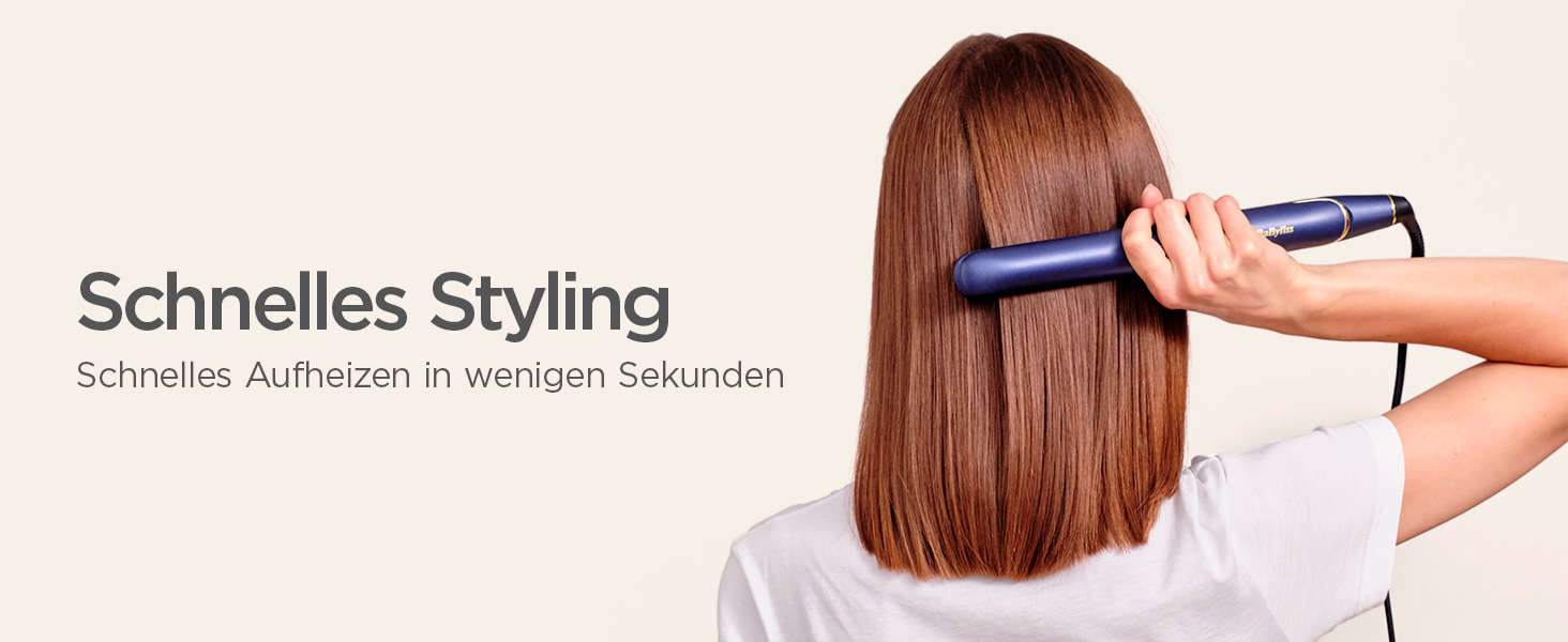Випрямляч для волосся BaByliss Midnight Luxe 2516PE з титаново-керамічним покриттям, 3 режими температури до 235°C, швидкий нагрів